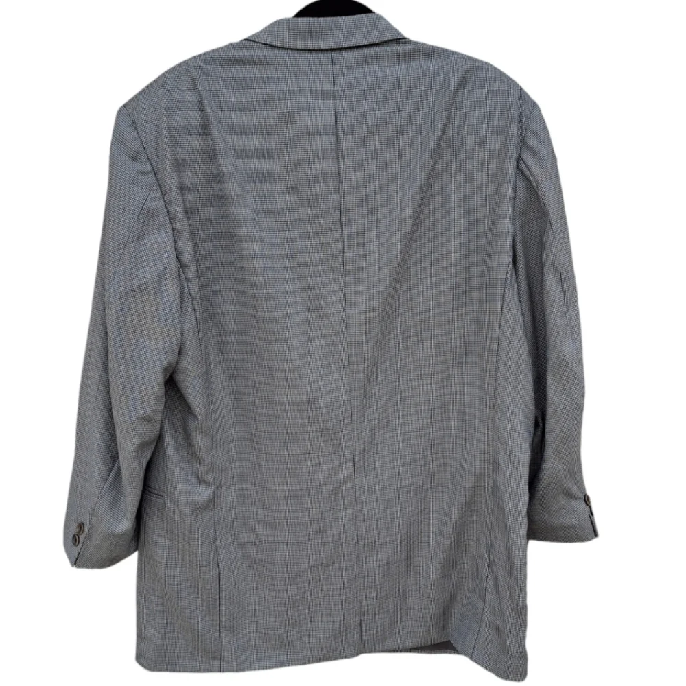Canali Proposta Gray Houndstooth Dinner Jacket Made in Italy Men Size US 44R